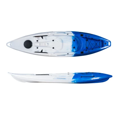 Kuer 2 personas sentadas en la parte superior bote de remos de plástico canoa barata kayak de pesca familiar en venta
