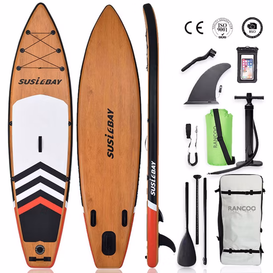 La tabla hawaiana suave del sorbo del aire al por mayor inflable se levanta el sorbo del tablero de paleta