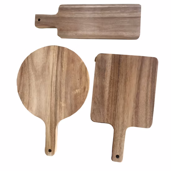 Tabla de servir de paleta pequeña de madera de acacia