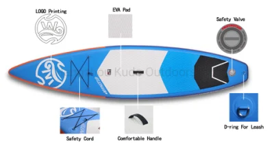 Tabla de sorbo inflable tabla de surf larga antideslizante Sup