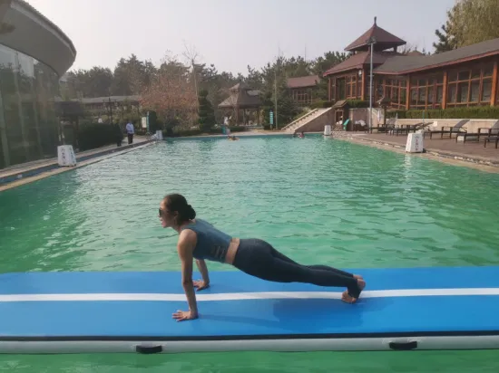 Pista de aire inflable modificada para requisitos particulares de la pista de aire de la caída de la estera de la yoga del gimnasio de la fábrica