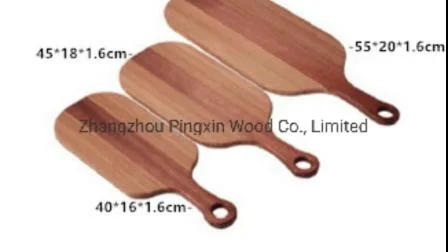 Tabla de cortar de madera de bambú modificada para requisitos particulares del queso de la tabla de cortar de la forma de la paleta de la cocina